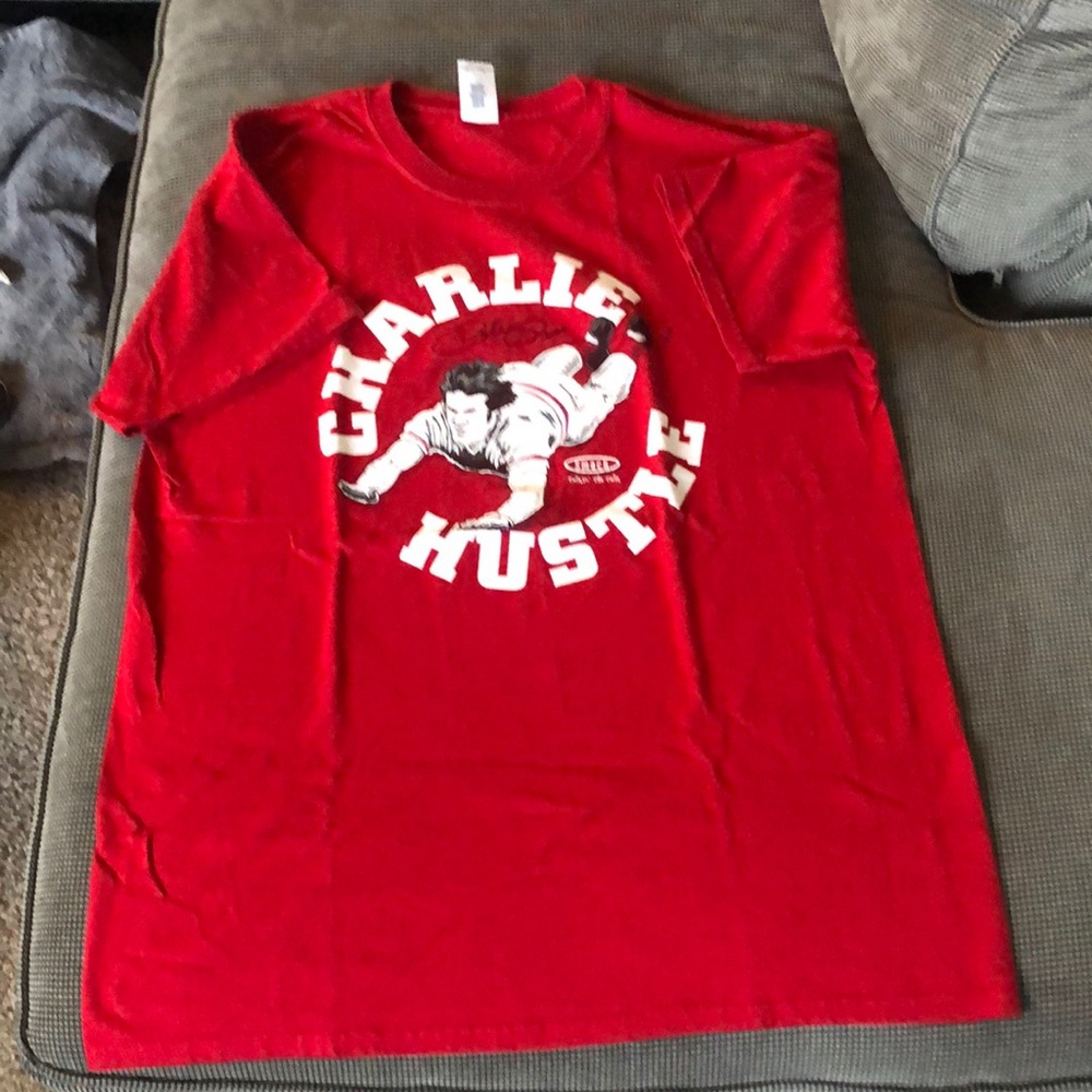 Cincinnati Reds Pete Rose Charlie Hustle L Retro Shirt.